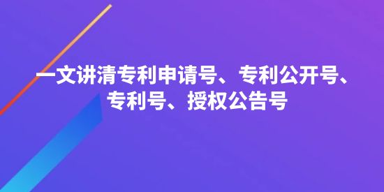 專利公開號和授權(quán)號一樣嗎？一文講清專利申請?zhí)?、專利公開號、專利號、授權(quán)公告號