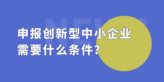 申報創(chuàng)新型中小企業(yè)需要什么條件？創(chuàng)新型中小企評價標準