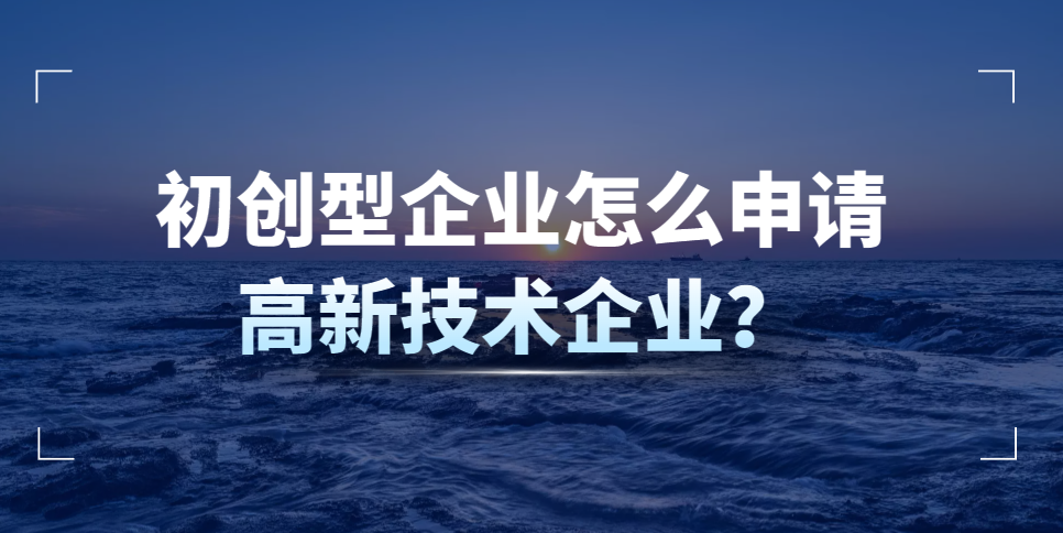 初創(chuàng)型企業(yè)怎么申請高新技術企業(yè)？